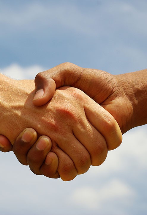 Two young businessmen shaking hands Two young businessmen shaking hands